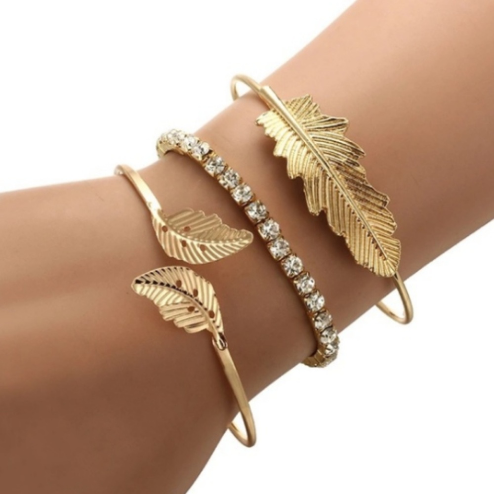Stunning Leaf Bangles - Picture 2 of 3